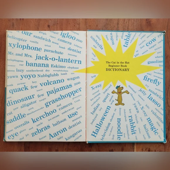 1st Edition Cat In The Hat Beginner Dictionary - Dr. Seuss 1960s